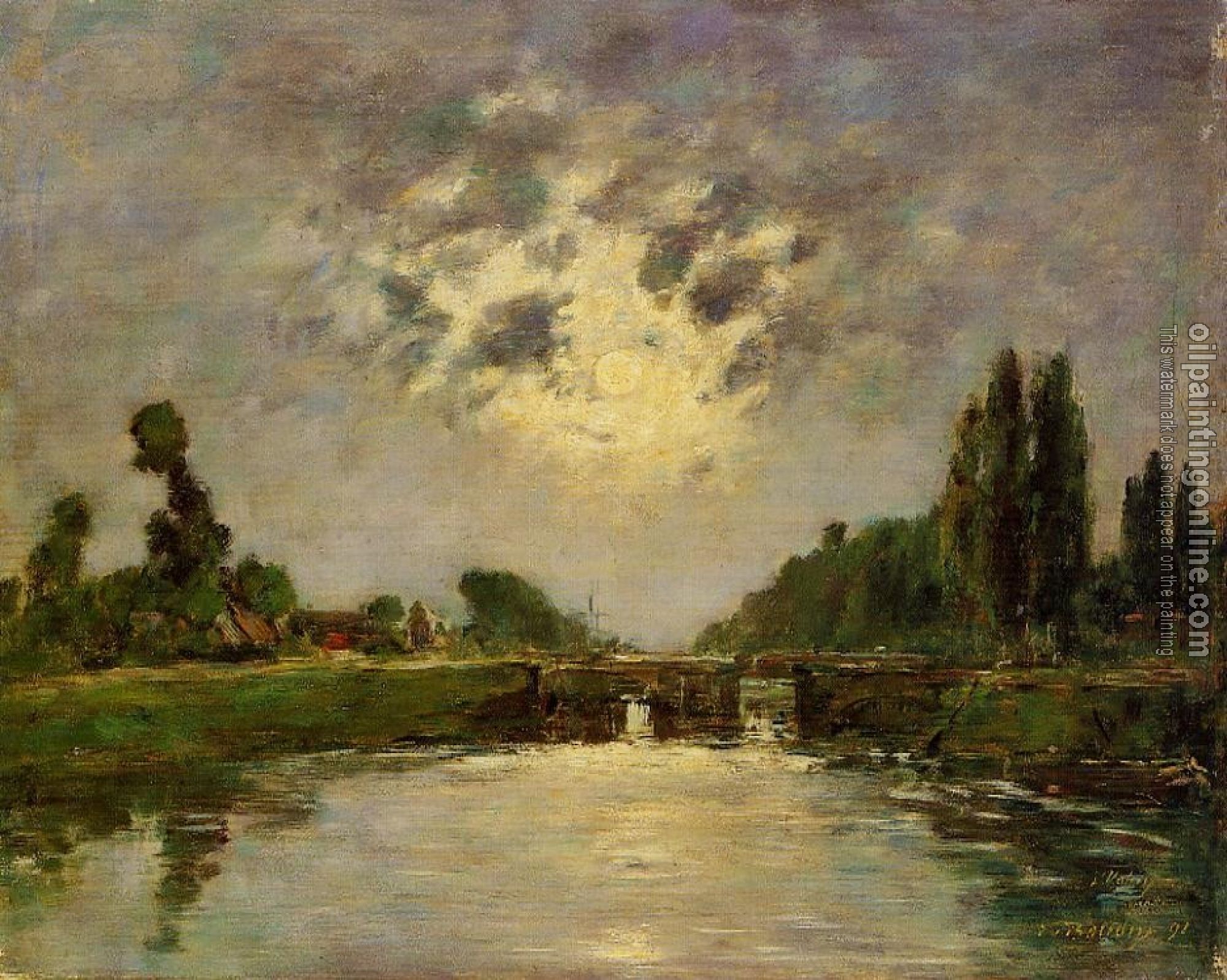 Boudin, Eugene - Saint-Valery-sur-Somme, the Bridge on the Lock